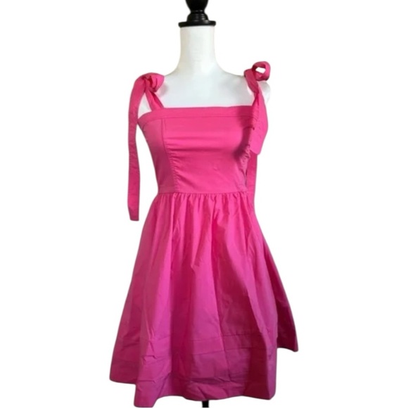 Jonathan Simkhai Kammy Tie-Strap Mini Fit-and-Flare Silhouette Dress NWT Size 0 - Picture 4 of 13